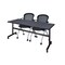 Kobe Rectangle FlipTop Table, 72" W, 29" H, Laminate Top, Gray MKFT7230GY23BK - alternate 1